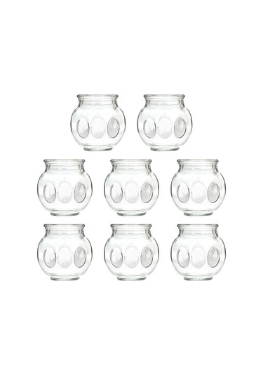 Profesyonel 8 Adet Cam Çukurluk Seti Kavanoz 1fktla Çok Renkli