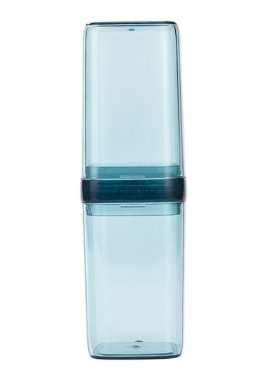 Sones Seyahat Diş Fırçası Kutusu Taşınabilir Çiftler Seti Ağız Suyu Bardağı Şeffaf Mavi Diğer