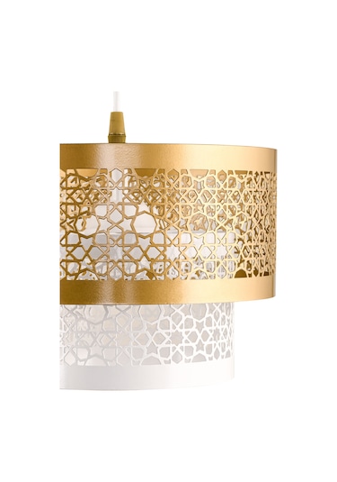 Dede İki Katlı Metal Sarkıt Pasta Avize Eskitme Boya