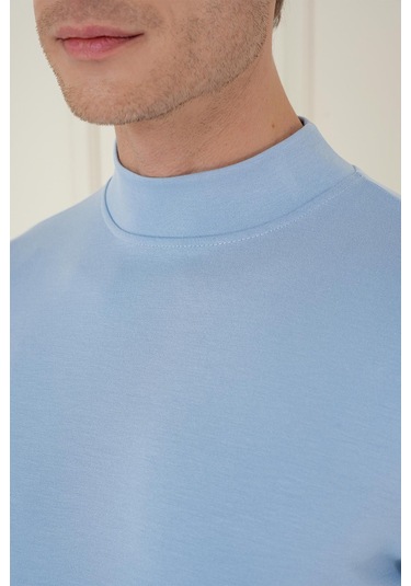 Ts 894 Slim Fit Açık Mavi Spor T-shirt Mavi