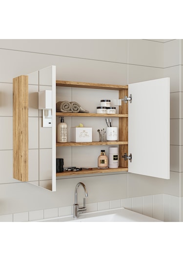 Roomart Lavabolu Atlantik - Antrasit Mdf 85 Cm Banyo Dolabı Takım Atlantik - Antrasit