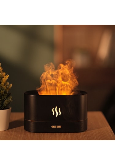 Sones Alev Aroma Difüzör Gece Lambası Nemlendirici
