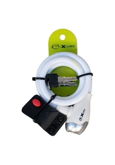 Xbyc Ty 561 Anahtarlı Çelik Halat Kilit 8x1300 Mm Bisiklet Kilidi Beyaz