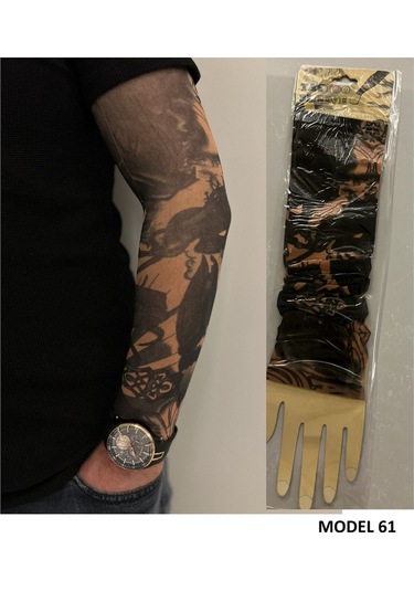 Giyilebilir Dövme 3 Çift 6 Adet Kol Çorap Dövmesi Sleeve Tattoo Set24