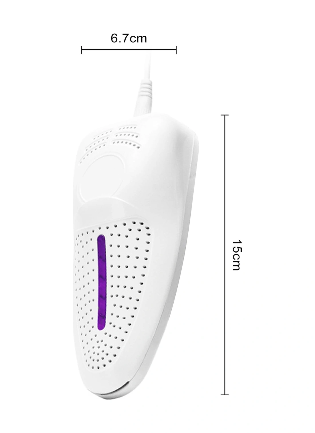 Dofolink Ev İçi Plastik Ayakkabı Kurutucu - Usb Şarjlı, Mor Işık Ve 360 Tam Yönlü Kurutma, Koku Giderici, 45-65 C Sabit Sıcaklık Beyaz