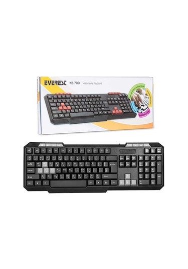 Everest Kb-700 Kablolu Usb Siyah Multimedya Q Klavye