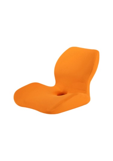 Suntek Bel Destek Yastığı Ergonomik Sandalye Sırt Yurt Oturma Turuncu Artış Turuncu
