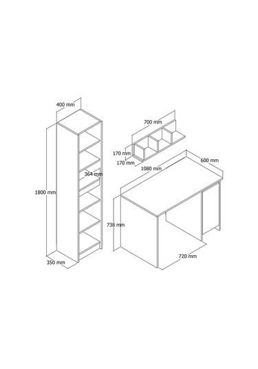 Umg Mobilya Ege-astira Çalışma Masası, Bilgisayar Masası Beyaz
