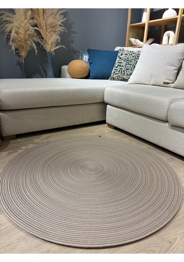 Jüt Yuvarlak Hasır Görünümlü Klasik Halı Kilim Taş