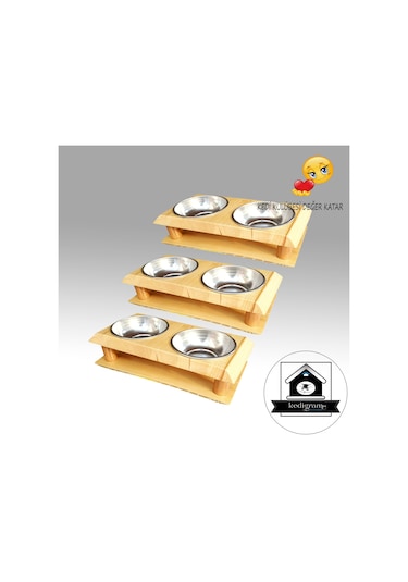 Kedigram Kedi Kulübesi Kedi Köpek Mama Kabı Paslanmaz Kase Çelik