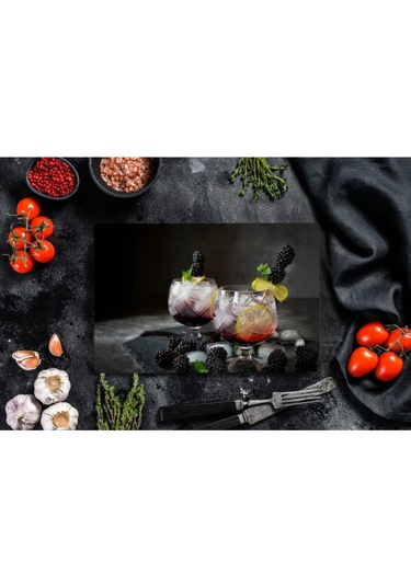 Böğürtlen Cam Kesme Tahtası - Cam Kesme Tablası 30 Cm X 40 Cm