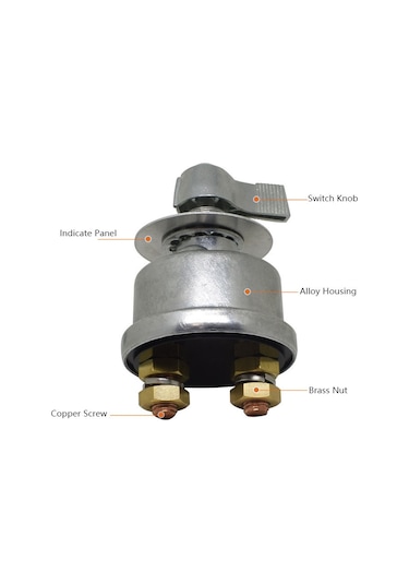 Yuntech01 12v/24v Akü Kesici Anahtar, Akü Yalıtım Isolatörü - Utv, Araba, Karavan Ve Tekne İçin Çelikten Yapılmış