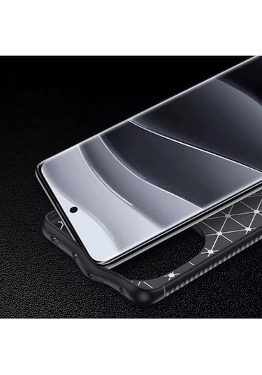 Xiaomi Redmi Note 14 Pro 5g / Poco X7 5g Kılıf Karbon Silikon Case Kapak Siyah