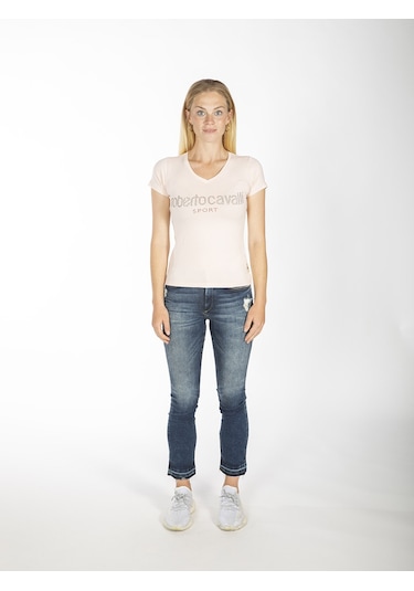 ROBERTO CAVALLI  Kadın T'shirt RRC5492L Pembe