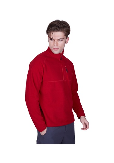 Alpinist Gamma Yarım Fermuarlı Erkek Polar BORDO