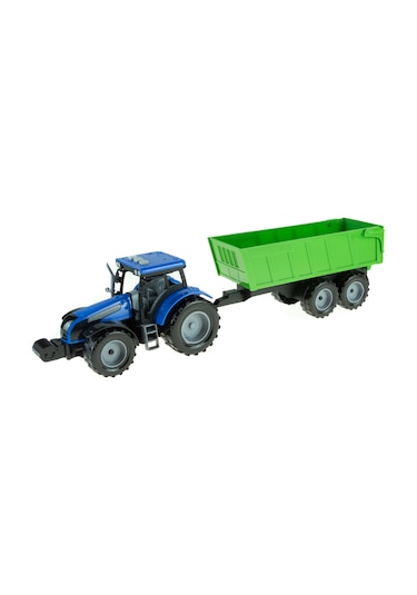 Oyuncak Model Traktör Römorklu Işıklı Sesli Sürtmeli 20 Cm