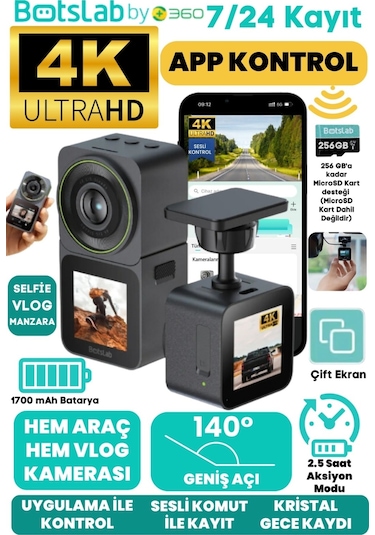 Botslab V9H Araç Ve Aksiyon Kamerası