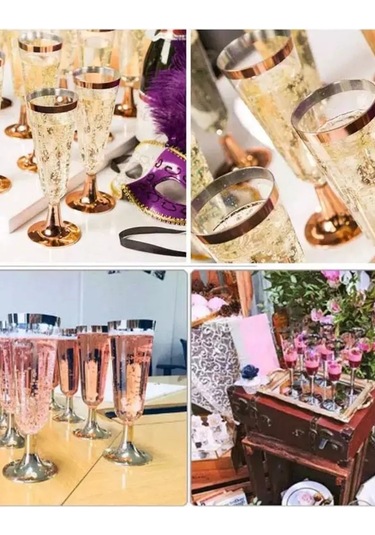 Klık-pıknık Şampanya İçin 150 Ml Tek Kullanımlık Flute Bardak, Bardak - 12 Adet 177775521 Diğer