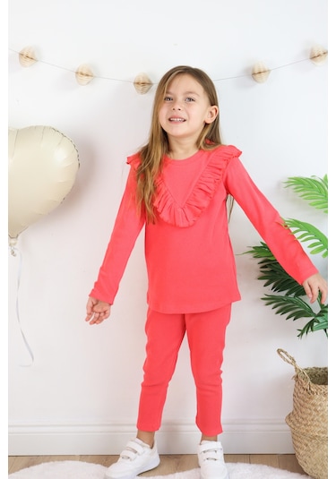 Miababy Fırfırlı İkili Takım Nar Çiçeği