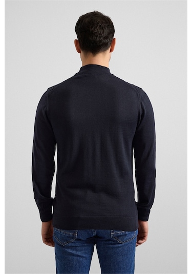 Süvari Lacivert Regular Yarım Balıkçı Yaka Kazak Tr2013700495-m09 Lacivert