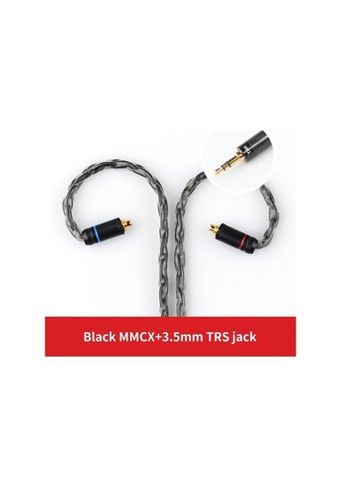 Willowhaven Kulaklık Upgrade Kablosu - 16 Çekirdek Gümüş Kaplı Bakır Mmcx Bağlantılı - Trn T2 Siyah Trn T2