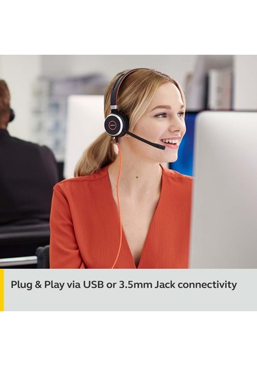 Jabra 6399-829-209 3.5 MM - USB Kulak Üstü Çağrı Merkezi Kulaklığı