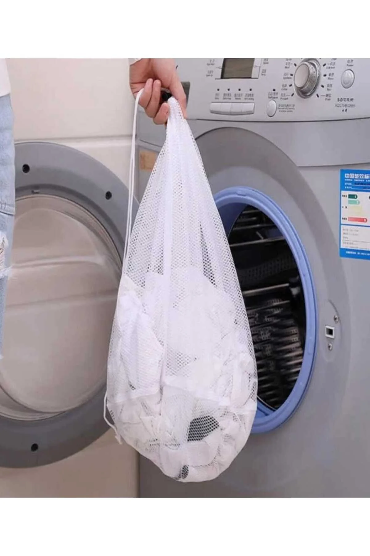 Çamaşır Yıkama Filesi 60 80 Cm Beyaz