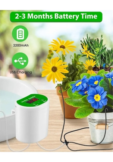 Ulzyvf Usb Sulama Sulama Sistemi Şarjlı Saksı Otomatik Karakter İçin Bitki Aleti Akıllı 12 112 - He