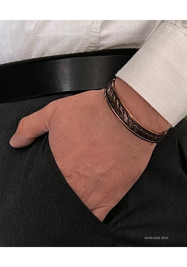 Örme Bakır Bileklik 18 Bakır
