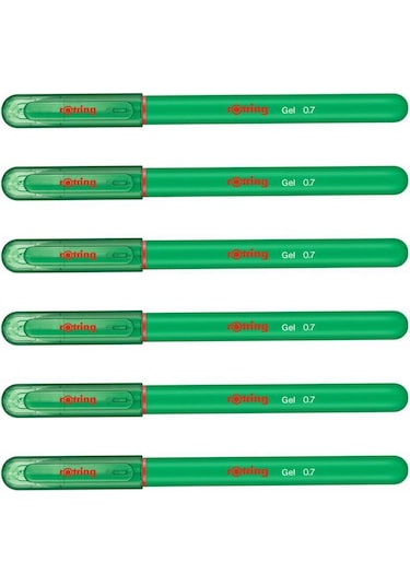 Rotring Jel Mürekkepli Tükenmez Kalem Yeşil  6'li