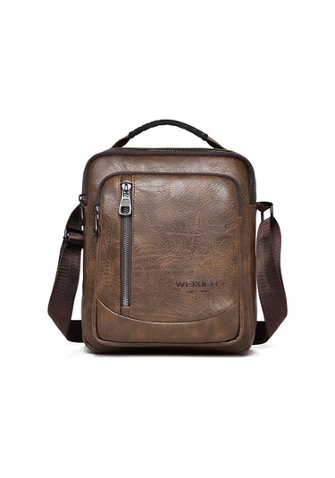 Sones Weıxıer D288 Büyük Kapasiteli Günlük Çapraz Çanta İş Su Geçirmez Tek Omuz Çantaları Koyu Kahverengi