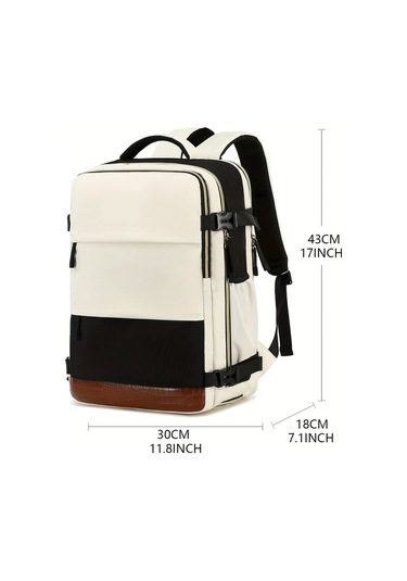 Erkekler İçin Seyahat Sırt Çantası, Usb Şarj Bağlantı Noktası Ve Ayakkabı Kesesi İle Sırt Çantası Üzerinde Taşıma, Tsa 15,6 İnç Dizüstü Bilgisayar Sırt Çantası Uçuş Onaylandı, Hafta Sonu İş Yürüyüşü Bej