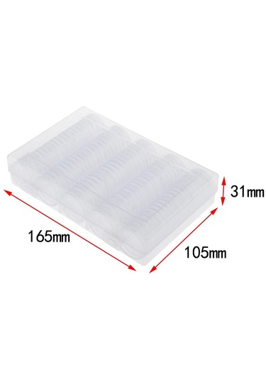 Dolıty Clear Coins Ekran Saklama Kutusu 25mm Sertifikalı Madeni Temizlemek