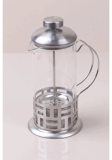 French Press - Filtre Kahve Ve Bitki Çayı Demliği 350 Ml Silver