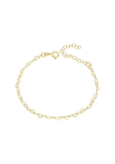 Zincir Kalp Bileklik 717011 Gold