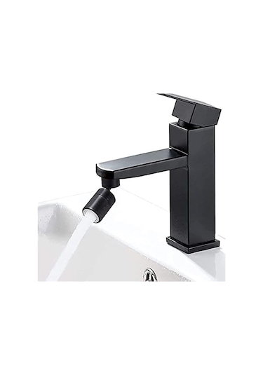 Sunup Sn-29318 Çift Hız Ayarlı Siyah Musluk Başlığı