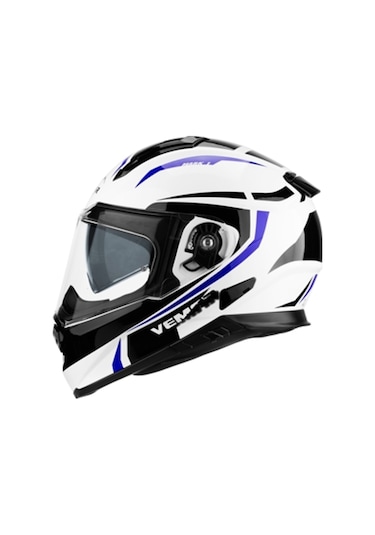 Vemar Zephır Kapalı Kask - Beyaz Mavi