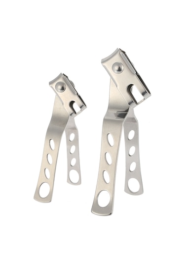 Yifomall 2'li Paslanmaz Çelik Tırnak Makası Seti - Profesyonel Manikür Pedikür Aleti