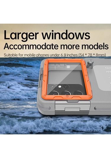 4.7-6.9 '', 50ft/15m İphone 14 13 12 11 Arası Akıllı Telefonlar İçin Evrensel Dalış Telefon Kasası Çok Renkli