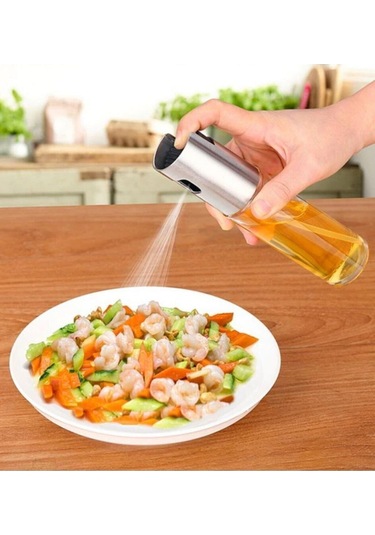 Sprey Püskürtmeli 100 Ml Cam Yağdanlık 1 Adet Şeffaf