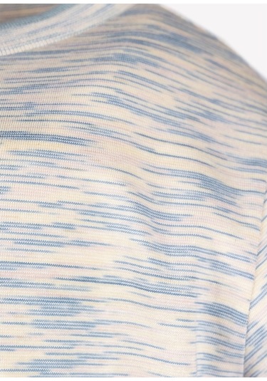 Erkek Çocuk Çizgili Organik Yazlık T-Shirt Mavi