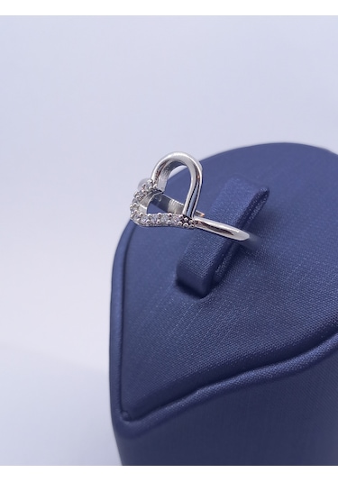 Kalpli Zirkon Taşlı Gümüş Yüzük