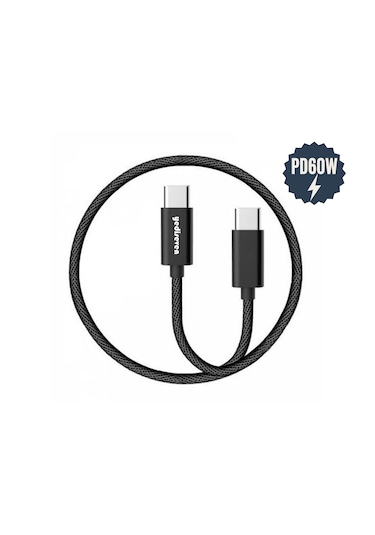 Yediseven Yds30 Type C To Type C Android Kısa Şarj Kablosu 60watt Powerbank Car Play 30 Cm