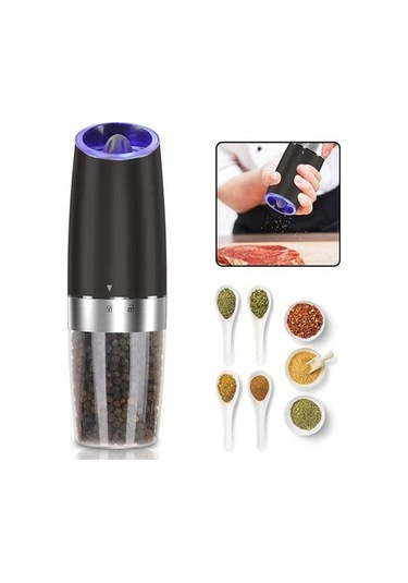 Createtech Elektrikli Karabiber Ve Tuz Değirmeni Seti, Akülü, Tek Elle Kullanım, Gümüş