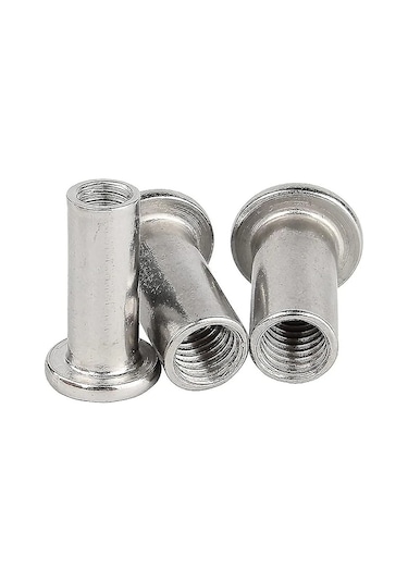 Paslanmaz Çelik Kilit Somunları - M8 İç Altıgen Dişli, Düz Silindirik Somunlar, Ahşap Mobilyalar İçin Perçin Somunları Taıyv Diğer