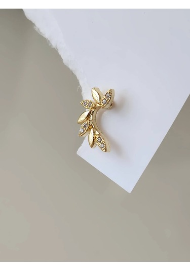 Buğday Başak Arpa Model Kıkırdak Piercing Tragus Helix Altın Gold Renk Küpe Gold