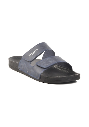 Lacivert Cırtlı Büyük Numara Erkek Terlik Pc-7039 M Lacivert