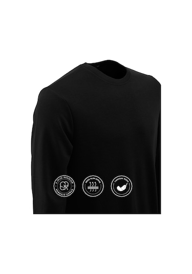 Elemge Pamuklu Erkek Sweatshirt Siyah Soft Touch Relax Fit Basic Bisiklet Yaka 3 Iplik Nefes Alan Elemge Pamuklu Erkek Sweatshirt Siyah Soft Touch Relax Fit Basic Bisiklet Yaka 3 Iplik Nefes Alan