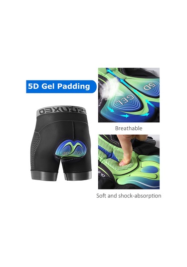 Arsuxeo Erkekler Bisiklet İç Giyim Şort 5d Jel Yastıklı Xl Gri