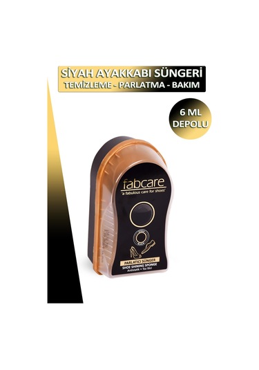 Bağcık + Fabcare Ayakkabı Temizleme ve Parlatma Bakım Süngeri Depolu 6 ML Set